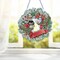 Christmas Diamond Painting Wreath Hanging Sign -Diamond Art - A DIY 5D Crystal Rhinestone Garland Kit for Home Window and Door Decor Gifts
